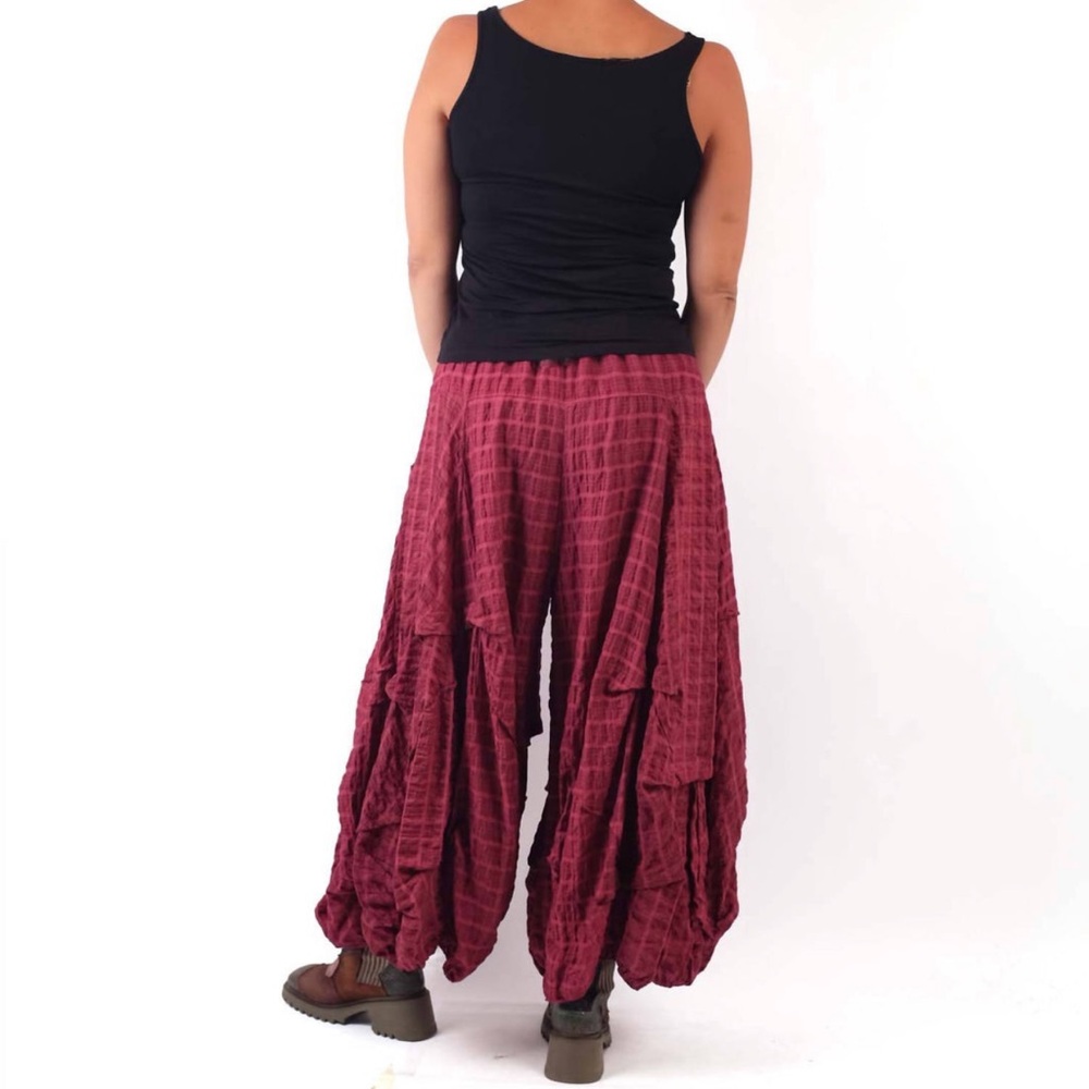 Bodil Y2K Boho Purple Balloon Festival Pants elastic waist-M - Picture 5 of 9